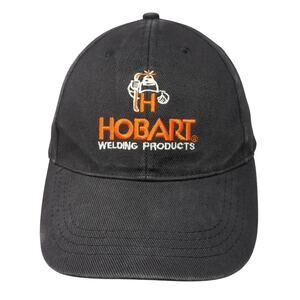 Hobart Welding Products Strapback Baseball Cap Black One Size Adjustable 6 Panel